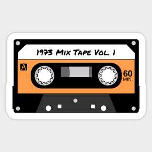 1973 Mix Tape Vol. 1 - Retro/Vintage Cassette Tape Sticker